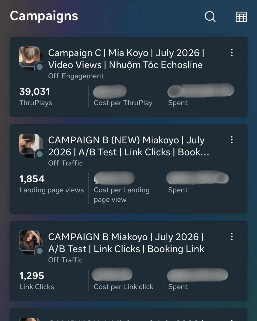 Meta Ads campaigns