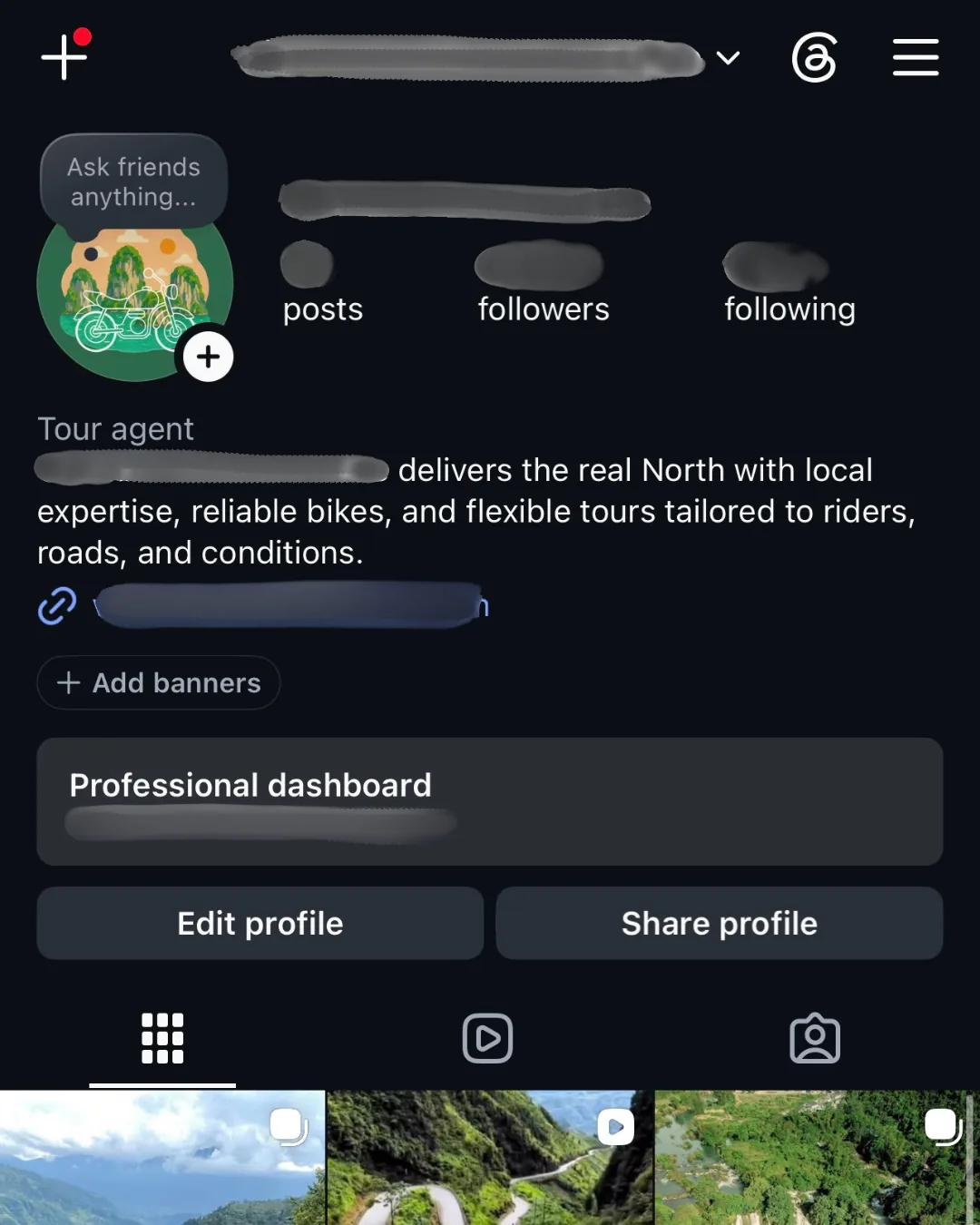 Travel social profile